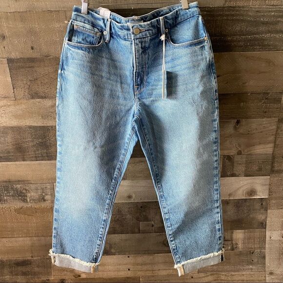 Good American good girlfriend jeans size 8/29 cropped NWT - Picture 1 of 6